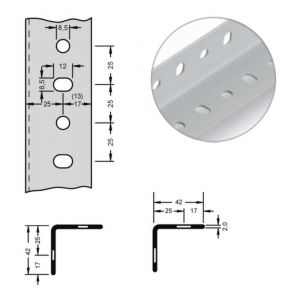 Orbis zelfbouw-profiel afmeting 42x42x2 mm gatmaat 8,5/12x8,5/8 5 mm L 2,0 m RAL 7035 787791