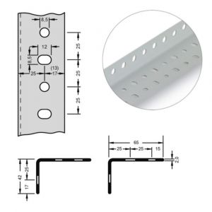 Orbis zelfbouw-profiel afmeting 65x42x2 mm gatmaat 8,5/12x8,5/8 5 mm L 2,5 m RAL 7035 787893