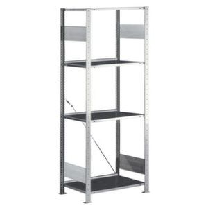 Orbis inhaakstelling met aanslagrand basisveld HxBxD 1850x806x336 mm 4 legborden vaklast 80 kg RAL 7035 503328