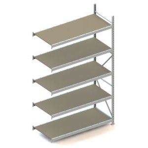 Orbis breedvakstelling aanbouwveld HxBxD 3000x1851x800 mm 5 houten legborden vaklast 600 kg 471415