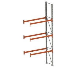 Orbis palletstelling aanbouwveld HxBxD 4400x1825x800 mm 2x traversen 4 opslagplaatsen opslag dwars draagvermogen 1500 kg per pallet staanders verzinkt traversen RAL 2001 221027