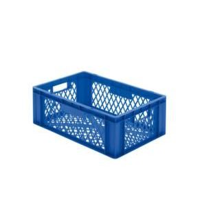 Orbis Euronorm-stapelbak 40 L HxLxB 210x600x400 mm wanden-bodem opengewerkt blauw 204159