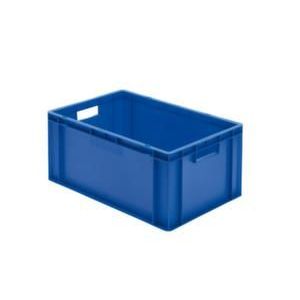 Orbis Euronorm-stapelbak 51 L HxLxB 270x600x400 mm wanden-bodem gesloten blauw 204186