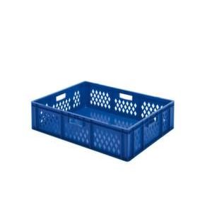 Orbis Euronorm-stapelbak 78 L HxLxB 210x800x600 mm wanden opengewerkt-bodem gesloten blauw 204220