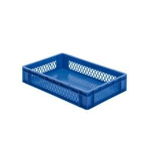 Orbis Euronorm-stapelbak 22 L HxLxB 120x600x400 mm wanden opengewerkt-bodem gesloten blauw 204115