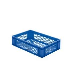 Orbis Euronorm-stapelbak 26 L HxLxB 145x600x400 mm wanden-bodem opengewerkt blauw 204126