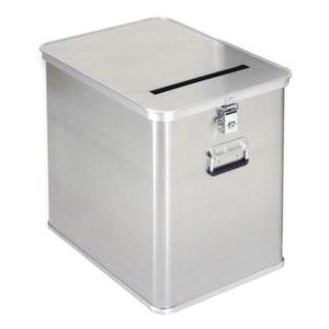 Orbis dossierafvalbak 120 L aluminium HxLxB 650x535x435 mm inworpsleuf 4 zwenkwielen 531741