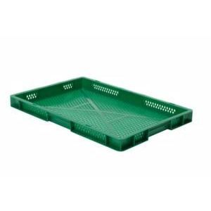 Orbis Euronorm-stapelbak 9,5 L HxLxB 50x600x400 mm wanden-bodem opengewerkt groen 531653