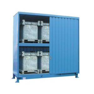 Orbis vatencontainer HxBxD 3660x3580x1450 mm vleugeldeur 2 vakniveaus KTC-IBC opslag natuurlijke ventilatie 200381