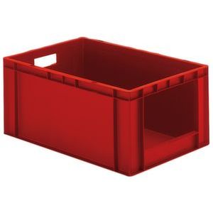 Orbis Euronorm-stapelbak 51 L HxLxB 270x600x400 mm wanden-bodem gesloten voorzijde open rood 204211