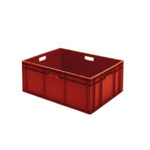 Orbis Euronorm stapelkrat HxLxB 320x800x600 mm 127 L wanden-bodem gesloten rood 204238