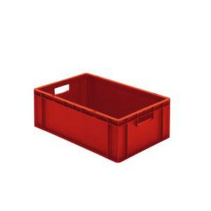 Orbis Euronorm-stapelbak 40 L HxLxB 210x600x400 mm wanden-bodem gesloten rood 204171