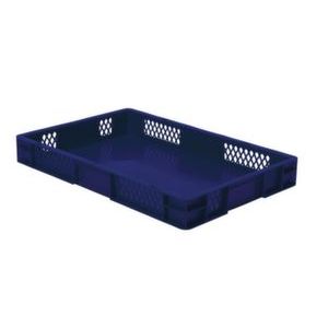 Orbis Euronorm-stapelbak 14,5 L HxLxB 75x600x400 mm wanden opengewerkt-bodem gesloten blauw 531667