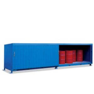 Orbis vatencontainer HxBxD 2175x6200x1530 mm schuifdeur 1 vakniveau staande opslag natuurlijke ventilatie 200340