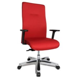 Orbis bureaustoel rood zitting HxBxD 440-520x540x460 mm tot 150 kg belastbaar synchroon mechanisme met armleuning 138504