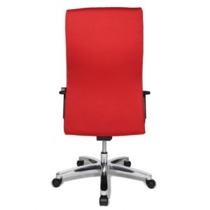 Orbis bureaustoel rood zitting HxBxD 440-520x540x460 mm tot 150 kg belastbaar synchroon mechanisme met armleuning 138504