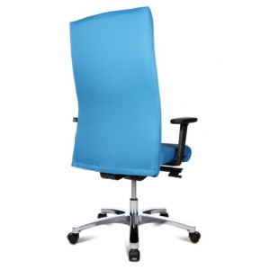 Orbis bureaustoel blauw zitting HxBxD 440-520x540x460 mm tot 150 kg belastbaar synchroon mechanisme met armleuning 138506