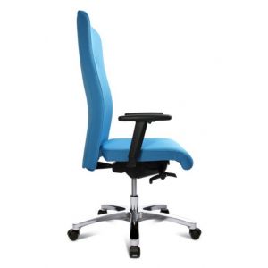 Orbis bureaustoel blauw zitting HxBxD 440-520x540x460 mm tot 150 kg belastbaar synchroon mechanisme met armleuning 138506