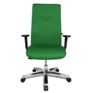 Orbis bureaustoel groen zitting HxBxD 440-520x540x460 mm tot 150 kg belastbaar synchroon mechanisme met armleuning 138508
