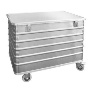 Orbis bakwagen aluminium deksel draagvermogen 250 kg HxLxB 835x1030x670 mm 415 L rechthoekige wielopstelling 524622