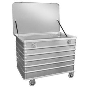 Orbis bakwagen aluminium deksel draagvermogen 250 kg HxLxB 835x1030x670 mm 415 L rechthoekige wielopstelling 524622