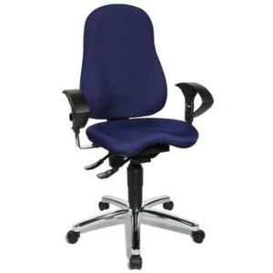 Orbis draaistoel blauw HxBxD 460-560x480x450 mm inclusief armleuning 139106