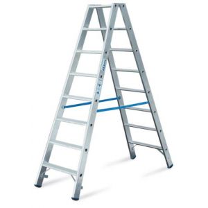 Orbis ladder aan beide zijden te gebruiken aluminium bordes H 1 40 m 2x6 treden 139771