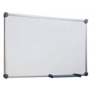 Orbis whiteboard HxB 1000x2000 mm magneetstrip plaatstaal geëmailleerd frame aluminium zilver-grijs 141288