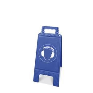 Orbis waarschuwingstribune Draag oorbescherming opvouwbaar HxWxD 600x275x270 mm plastiek blauw 141945