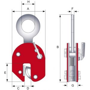 Orbis platengrijper draagvermogen 500 kg grijpgedeelte 0-15 mm 142251