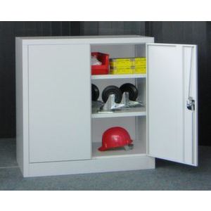 Orbis grootvolumekast met openslaande deuren HxBxD 1000x1500x600 mm 2 legborden RAL 7035 142280