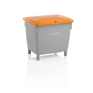 Orbis zoutbak 210 L HxLxB 775x790x605 mm HDPE grijs deksel oranje 142913