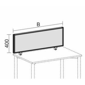 Orbis bureauwand HxBxD 400x2000x41 mm geluiddempend grijs 144993