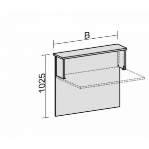 Orbis balievoorbouw B 1200 mm wit 145094