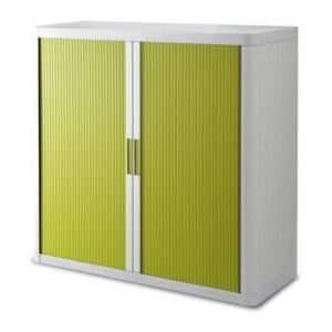 Orbis roldeurkast HxBxD 1040x1100x415 mm 2 ordnerhoogtes romp wit front groen 145316