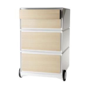 Orbis mobiel ladeblok HxBxD 642x390x436 mm 4 laden romp wit front beuken 145385