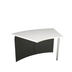 Orbis aanbouwtafel 45 graden voor balie HxBxD 720x1265x800 mm blad wit front antraciet 146658