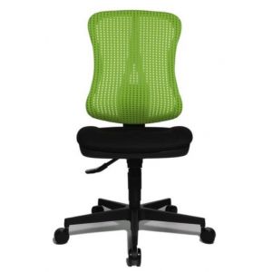 Orbis bureaustoel zitting zwart rugleuning met netbekleding in groen zitting HxBxD 390-510x500x460 mm lendenwervelsteun voorgevormde zitting puntsynchroonmechanisme 146705