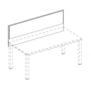 Orbis frontpaneel voor bureau B 800 mm hout gebruikerszijde stof BZ-grijs BN1008-lichtbruin 148084-0006