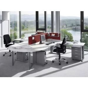 Orbis frontpaneel voor bureau B 800 mm hout gebruikerszijde stof NT-cherry BN1005-beige 148084-0156