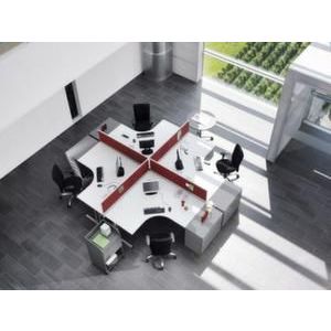 Orbis frontpaneel voor bureau B 800 mm hout gebruikerszijde stof CV-calvados BN4011-rood 148084-0035