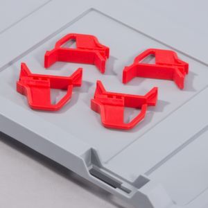 Orbis sluitclips voor Euronorm-bak schuifsluiting rood 149742