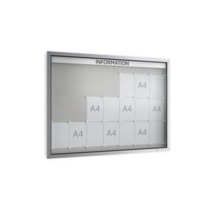 Orbis economy-vitrine buiten HxBxD 1200x1600x70 mm voor formaat 21xA4 liggend aluminium zilverkleurig 159913