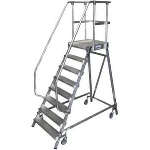 Orbis bordesladder aluminium bordes H 1,90 m 8 treden inclusief bordes 139732