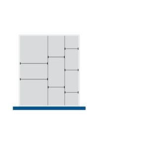 Orbis lade-indelingsmateriaal voor HxBxD 100/125x650x650 mm 2scheidingswanden 7vakkenwanden 148904