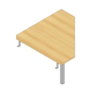 Orbis koppelelement voor bureau 90 graden voor 4-voetonderstel HxBxD 680-760x840x840 mm steunvoet aluminium beuken 183050