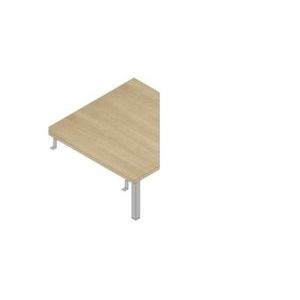 Orbis koppelelement voor bureau 90 graden voor 4-voetonderstel HxBxD 680-760x840x840 mm steunvoet aluminium eiken 183054