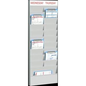 Orbis bureauplanner opbouwelement 20 vakken voor A5 HxBxD 976x353x44 mm polystyreen 184953