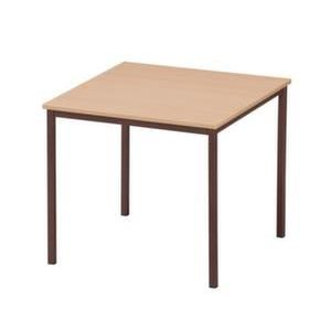 Orbis multifunctionele tafel met vierkante buizen HxBxD 720x800x800 mm beukenhouten blad onderstel RAL 8014 214538