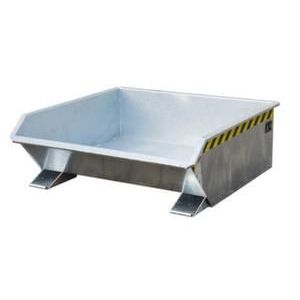 Orbis mini-kiepbak HxLxB 450x1385x1280 mm 0,46 m3 draagvermogen 1000 kg vorkkoker verzinkt 218122